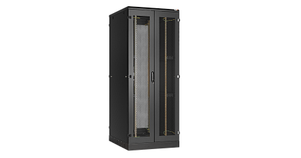 NIKOMAX (TLK) Напольный шкаф TFA-426080-WHWH-R-BK 42U, Ш600хГ800, двустворчатая перфорированная дверь, двухуровневые металлические стенки, двустворчатая перфорированная дверь, черный NIKOMAX (TLK) Напольный шкаф TFA-426080-WHWH-R-BK 42U, Ш600хГ800, двустворчатая перфорированная дверь, двухуровневые металлические стенки, двустворчатая перфорированная дверь, черный