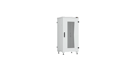 NIKOMAX (TLK) Напольный шкаф TFI-246060-GMMM-R-GY 24U, Ш600хГ600, стеклянная дверь, металлические стенки, металлическая дверь, серый