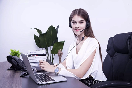 VoiceXpert VXH-500D — Проводная USB-гарнитура (USB-A, регулировка громкости, Mute, 2 динамика), аналог Plantronics Blackwire 3220
