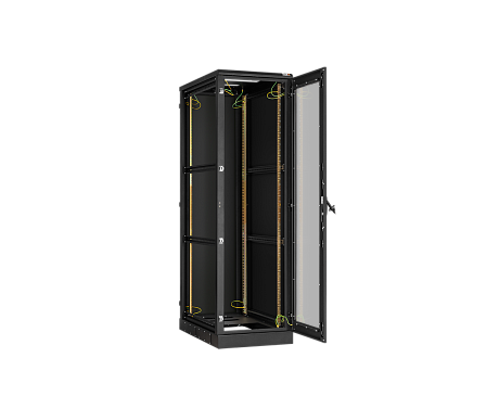 NIKOMAX (TLK) Напольный шкаф TFA-426080-PHPH-R-BK 42U, Ш600хГ800, перфорированная дверь, двухуровневые металлические стенки, перфорированная дверь, черный
