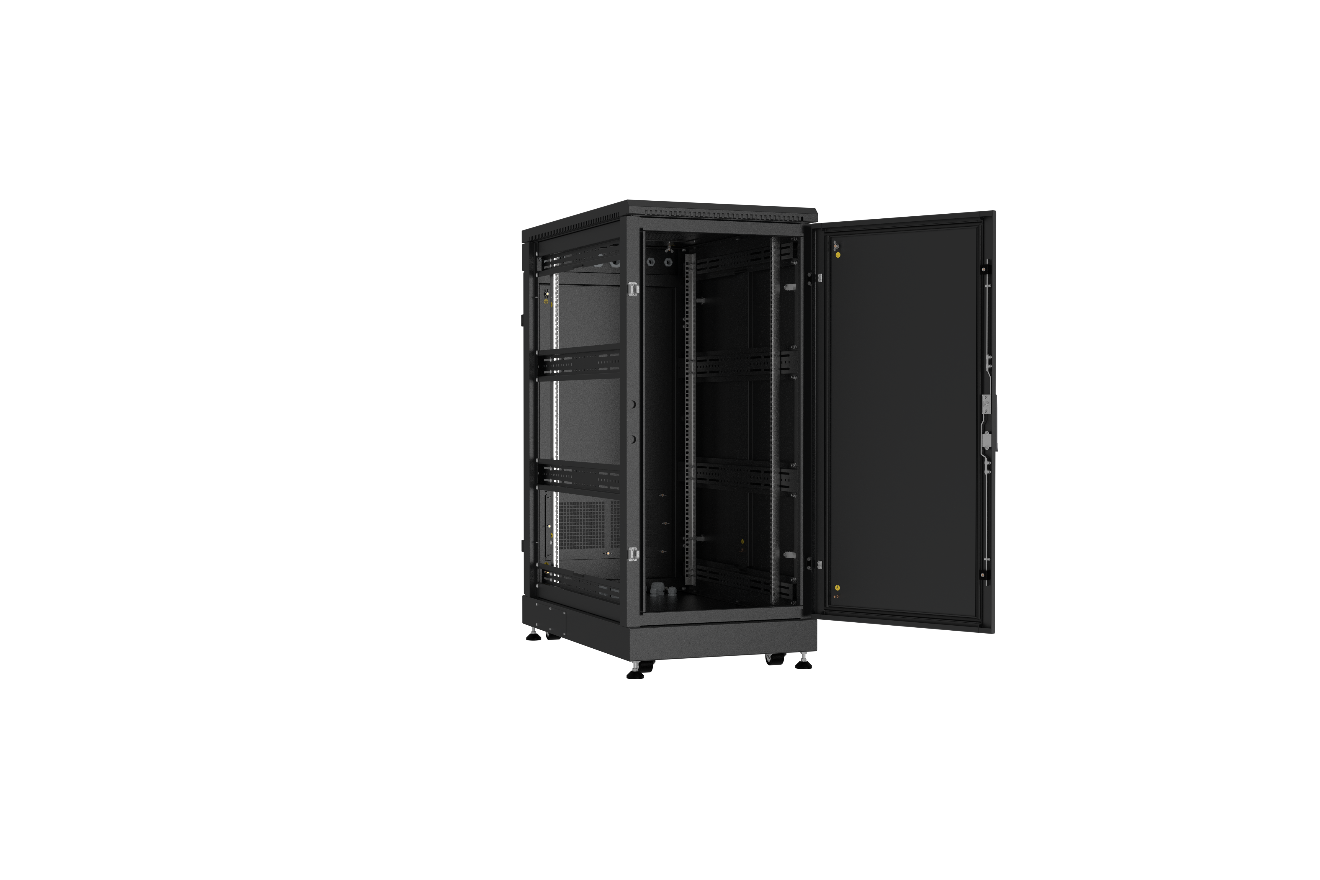 NIKOMAX (TLK) Шкаф напольный TFM-246010-MMMM-BK 24U, Ш600хГ1000, IP54, цельнометаллический, черный