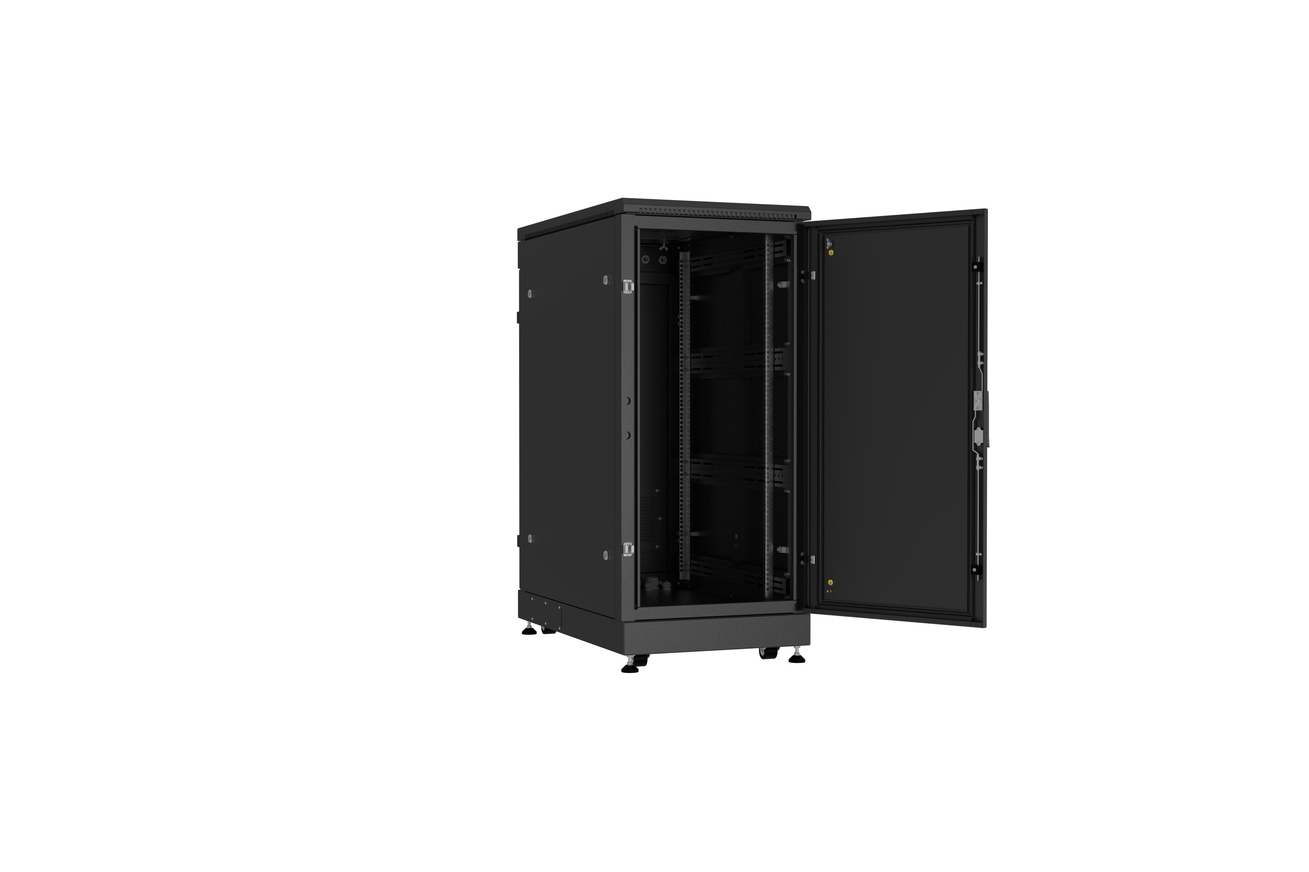 NIKOMAX (TLK) Шкаф напольный TFM-246010-MMMM-BK 24U, Ш600хГ1000, IP54, цельнометаллический, черный