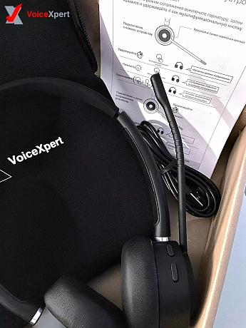VoiceXpert VXH-1000D-BTD — Bluetooth-гарнитура для офиса, шумоподавление микрофона, 2 динамика, адаптер USB-A/Bluetooth VoiceXpert VXH-1000D-BTD — Bluetooth-гарнитура для офиса, шумоподавление микрофона, 2 динамика, адаптер USB-A/Bluetooth