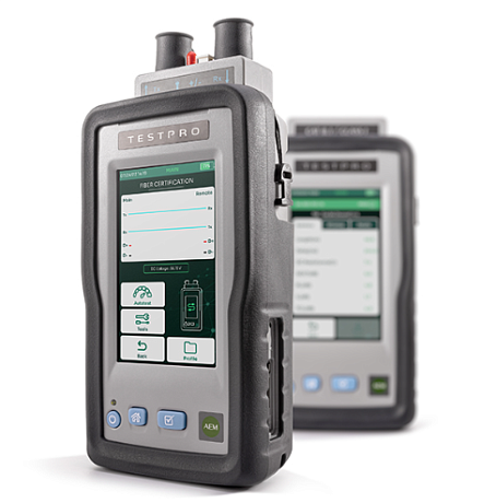 TESTPRO CV100-K71 Кабельный тестер для сертификации витой пары, одномодовой и многомодовой оптики, диагностики PoE и верификации мультигигабитных каналов с оптическим рефлектометром 