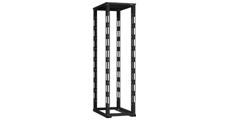 NIKOMAX (TLK) Стойка монтажная TRD-476010-R-BK 47U, Ш600хГ1000, двухрамная, с крышей, черная