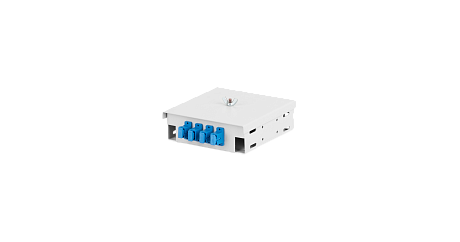 NIKOMAX NMF-WP04SCUS2-OP-ES-GY Оптический кросс настенный, укомплектованный на 4 порта SC/UPC, SM 9/125 OS2, полный комплект
