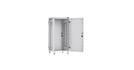 NIKOMAX (TLK) Напольный шкаф TFI-246060-MMMM-R-GY 24U, Ш600хГ600, металлическая дверь, металлические стенки, металлическая дверь, серый