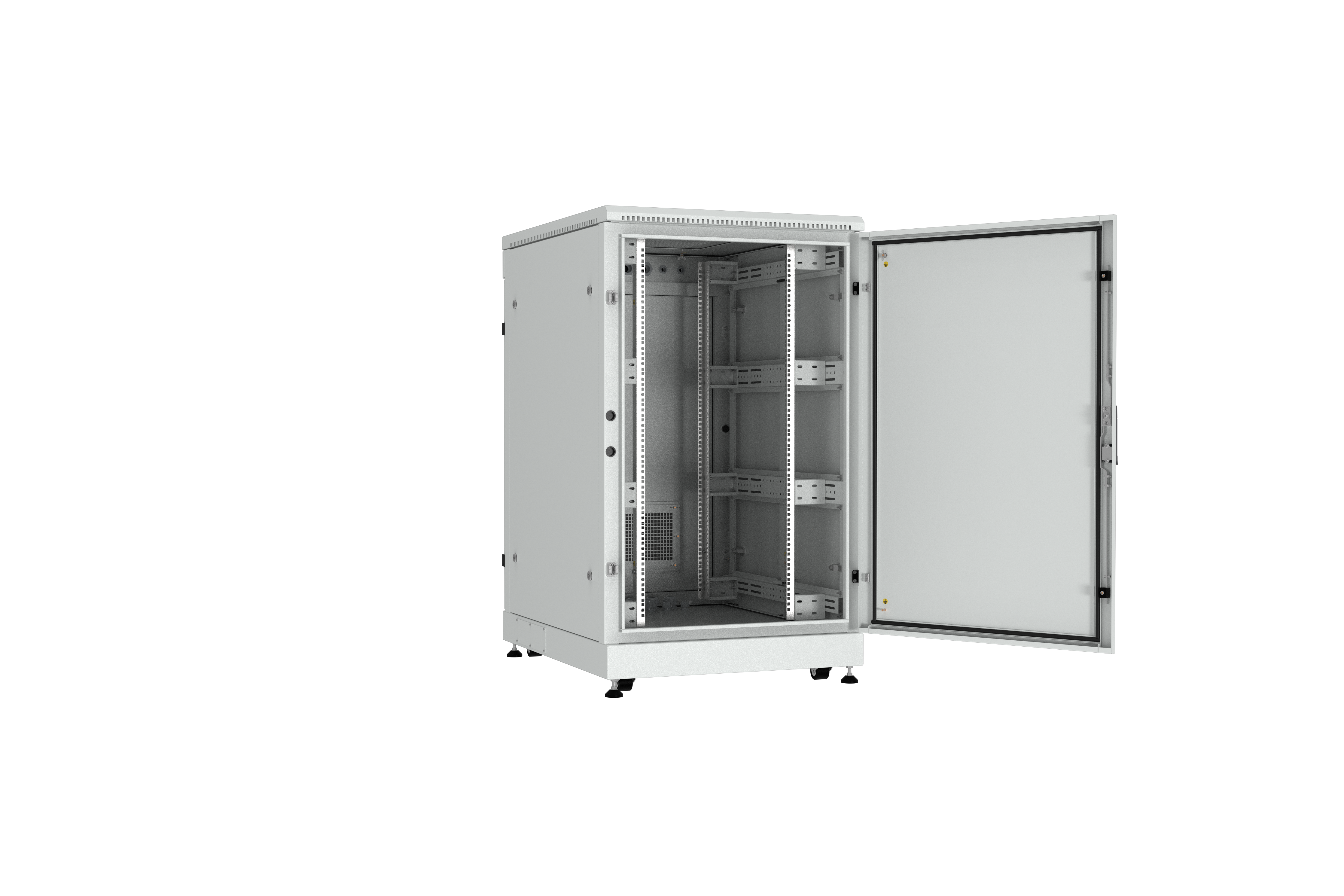 NIKOMAX (TLK) Шкаф напольный TFM-248010-MMMM-GY 24U, Ш800хГ1000, IP54, цельнометаллический, серый