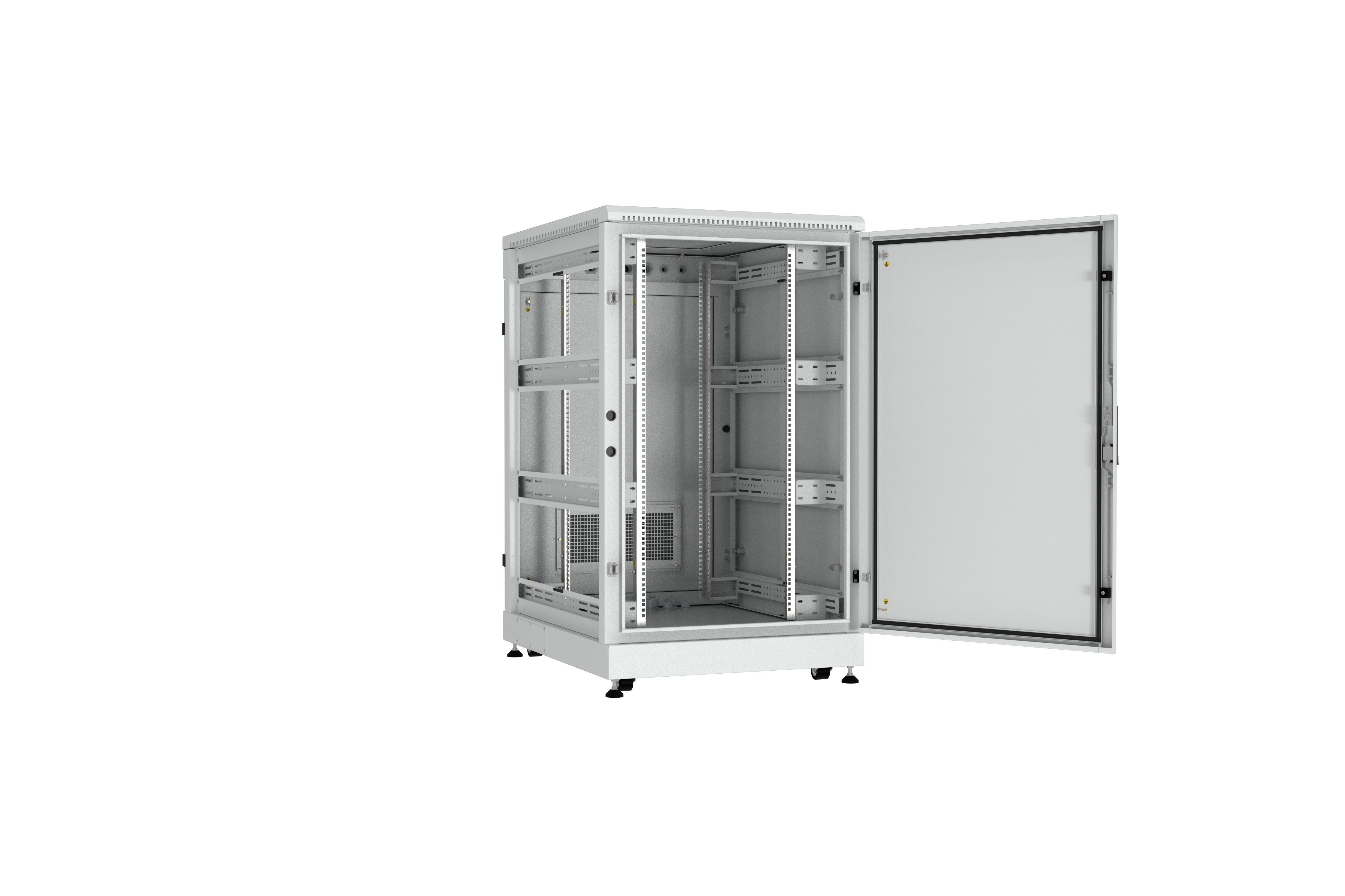 NIKOMAX (TLK) Шкаф напольный TFM-248010-MMMM-GY 24U, Ш800хГ1000, IP54, цельнометаллический, серый