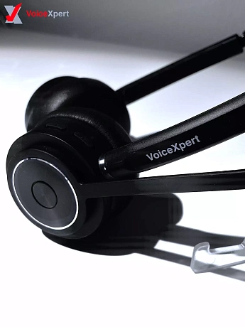 VoiceXpert VXH-1000D-BTD — Bluetooth-гарнитура для офиса, шумоподавление микрофона, 2 динамика, адаптер USB-A/Bluetooth VoiceXpert VXH-1000D-BTD — Bluetooth-гарнитура для офиса, шумоподавление микрофона, 2 динамика, адаптер USB-A/Bluetooth