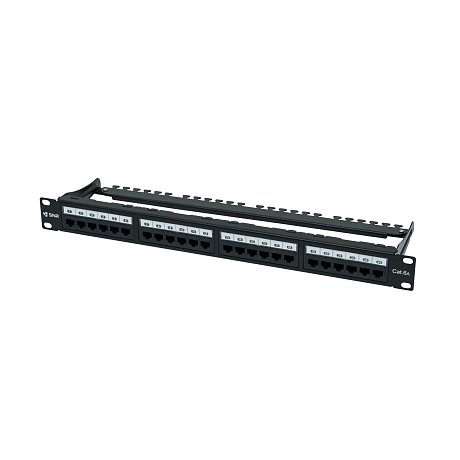 Коммутационная панель SNR, 19" неэкранированная, 1U, 24 порта, cat.6А, горизонтальная заделка