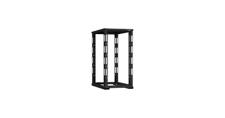 NIKOMAX (TLK) Стойка монтажная TRD-246010-R-BK 24U, Ш600хГ1000, двухрамная, с крышей, черная