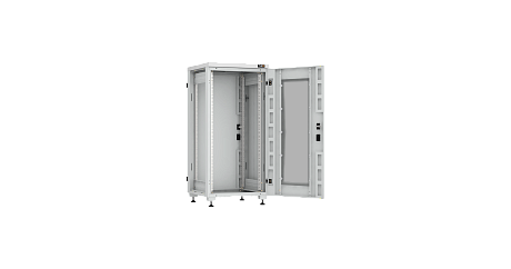 NIKOMAX (TLK) Напольный шкаф TFI-246060-GMMM-R-GY 24U, Ш600хГ600, стеклянная дверь, металлические стенки, металлическая дверь, серый