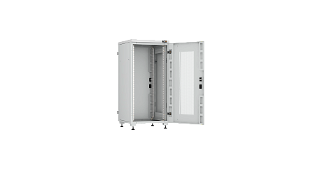 NIKOMAX (TLK) Напольный шкаф TFI-246060-PMMM-R-GY 24U, Ш600хГ600, перфорированная дверь, металлические стенки, перфорированная дверь, серый