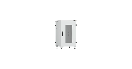 NIKOMAX (TLK) Напольный шкаф TFI-186060-GMMM-R-GY 18U, Ш600хГ600, стеклянная дверь, металлические стенки, металлическая дверь, серый