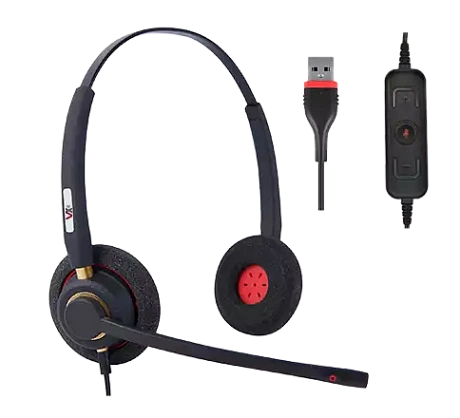VoiceXpert VXH-500D — Проводная USB-гарнитура (USB-A, регулировка громкости, Mute, 2 динамика), аналог Plantronics Blackwire 3220