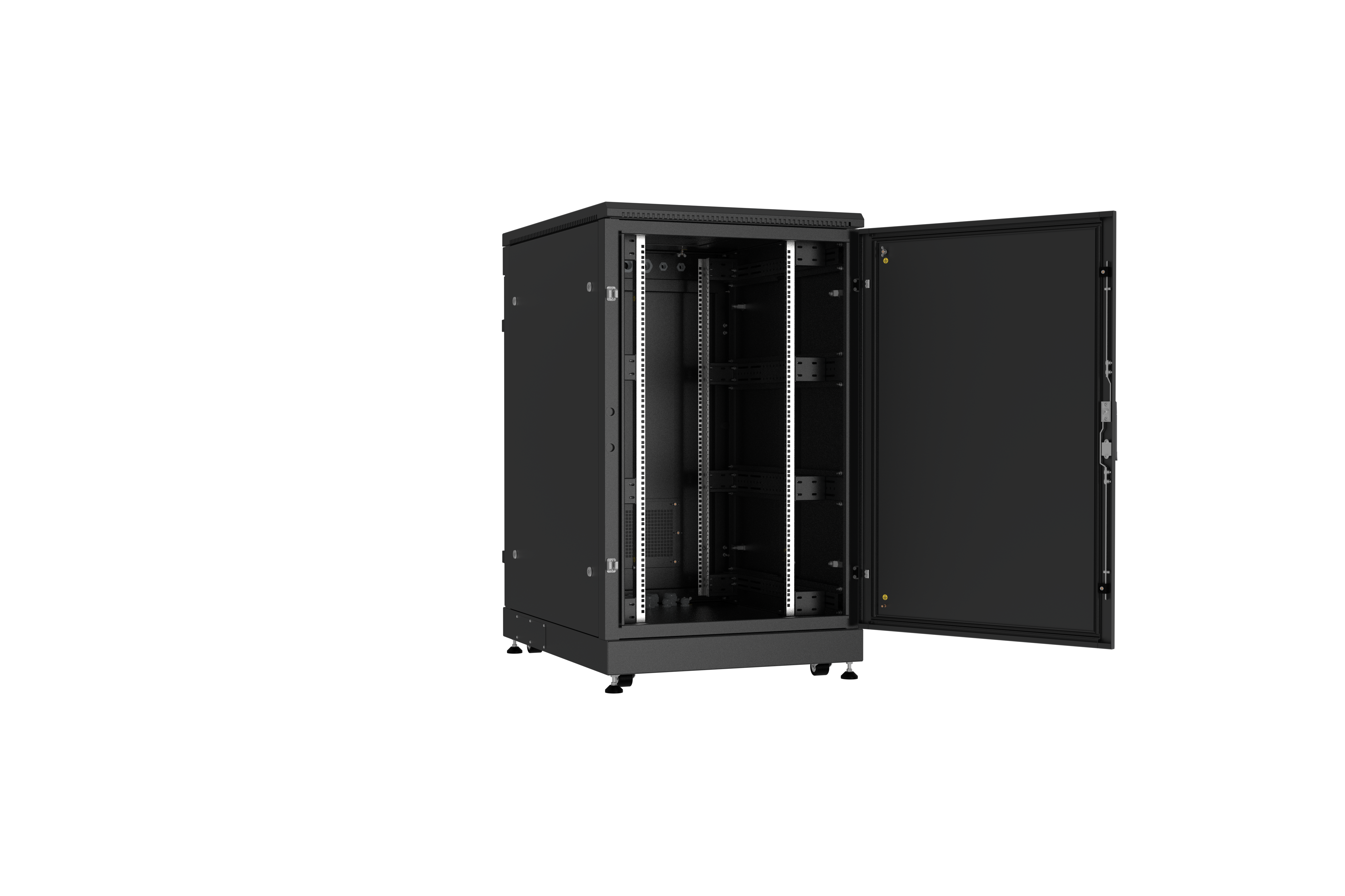 NIKOMAX (TLK) Шкаф напольный TFM-248010-MMMM-BK 24U, Ш800хГ1000, IP54, цельнометаллический, черный