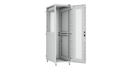 NIKOMAX (TLK) Напольный шкаф TFI-426010-PHPH-R-GY 42U, Ш600хГ1000, перфорированная дверь, двухуровневые металлические стенки, перфорированная дверь, серый