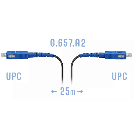 Патчкорд оптический FTTH SC/UPC, кабель 604-04-01, 25 метров