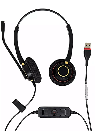 VoiceXpert VXH-500D — Проводная USB-гарнитура (USB-A, регулировка громкости, Mute, 2 динамика), аналог Plantronics Blackwire 3220