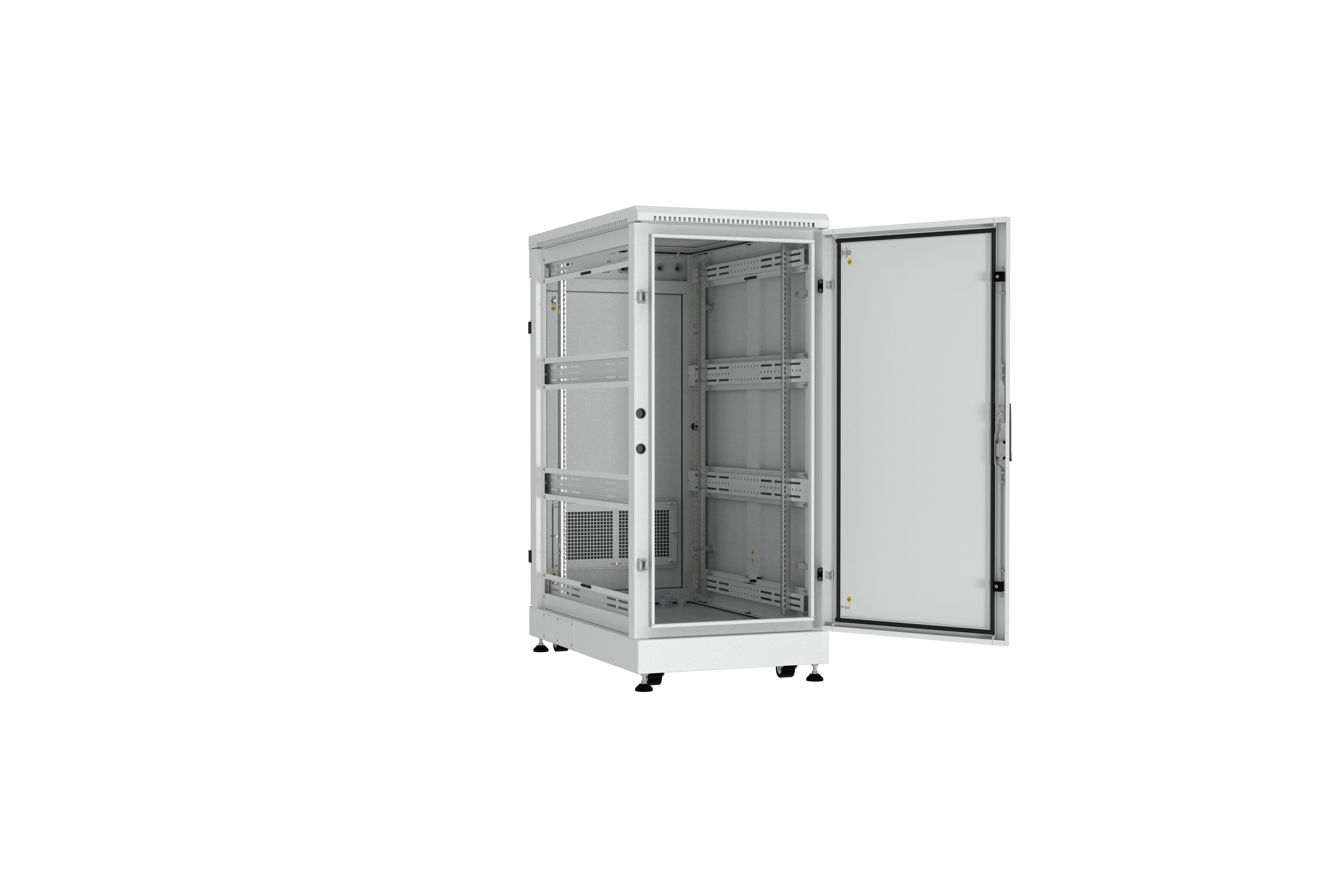 NIKOMAX (TLK) Шкаф напольный TFM-246010-MMMM-GY 24U, Ш600хГ1000, IP54, цельнометаллический, серый