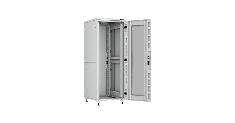 NIKOMAX (TLK) Напольный шкаф TFI-336080-GHMH-R-GY 33U, Ш600хГ800, стеклянная дверь, двухуровневые металлические стенки, металлическая дверь, серый NIKOMAX (TLK) Напольный шкаф TFI-336080-GHMH-R-GY 33U, Ш600хГ800, стеклянная дверь, двухуровневые металлические стенки, металлическая дверь, серый