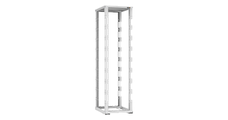 NIKOMAX (TLK) Стойка монтажная TRD-476080-R-GY 47U, Ш600хГ800, двухрамная, с крышей, серая