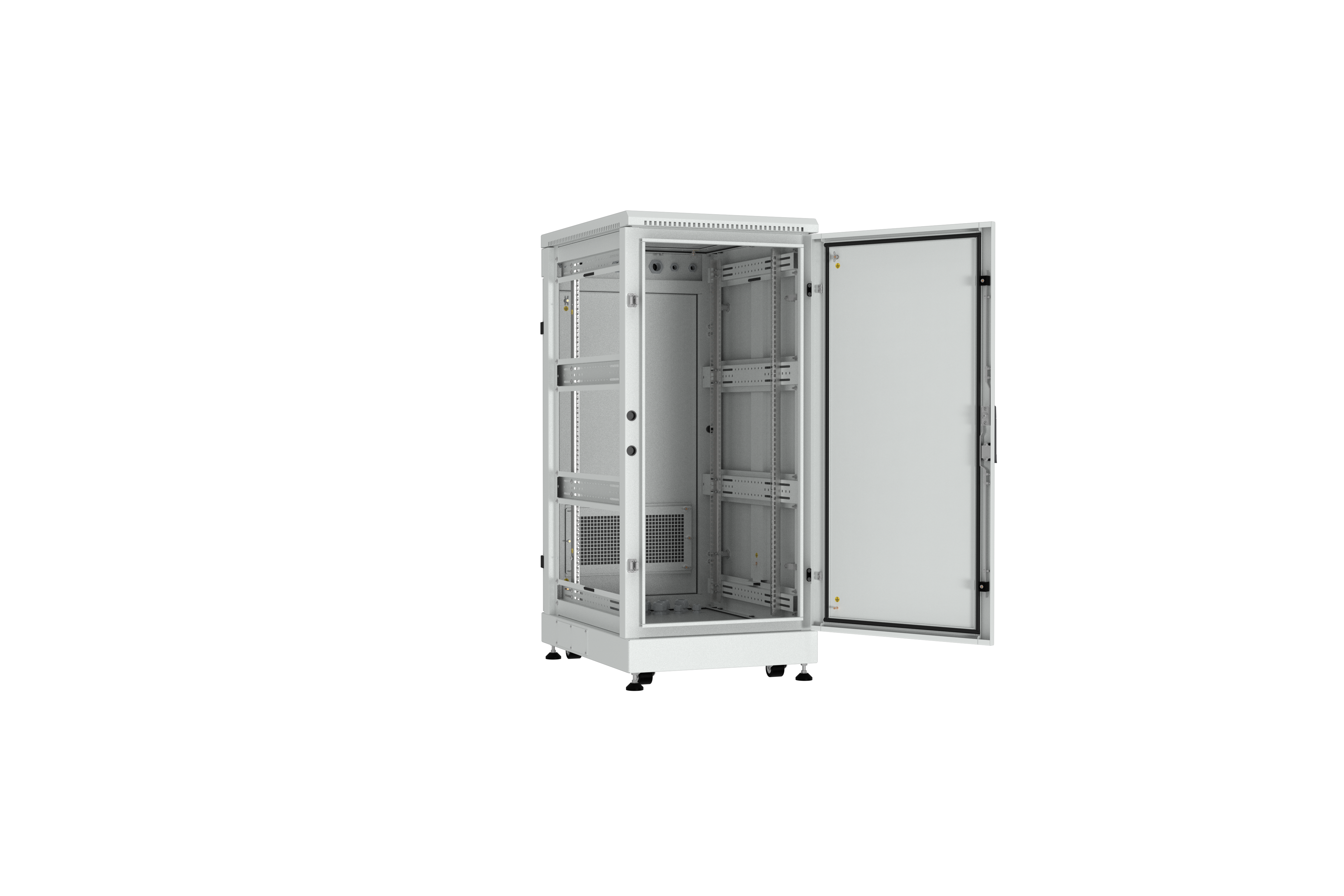 NIKOMAX (TLK) Шкаф напольный TFM-246080-MMMM-GY 24U, Ш600хГ800, IP54, цельнометаллический, серый