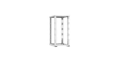 NIKOMAX (TLK) Стойка монтажная TRD-246080-R-GY 24U, Ш600хГ800, двухрамная, с крышей, серая