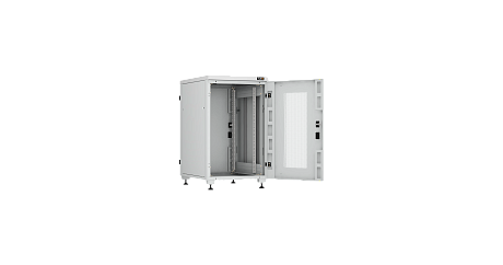 NIKOMAX (TLK) Напольный шкаф TFI-186080-PMMM-R-GY 18U, Ш600хГ800, перфорированная дверь, металлические стенки, перфорированная дверь, серый