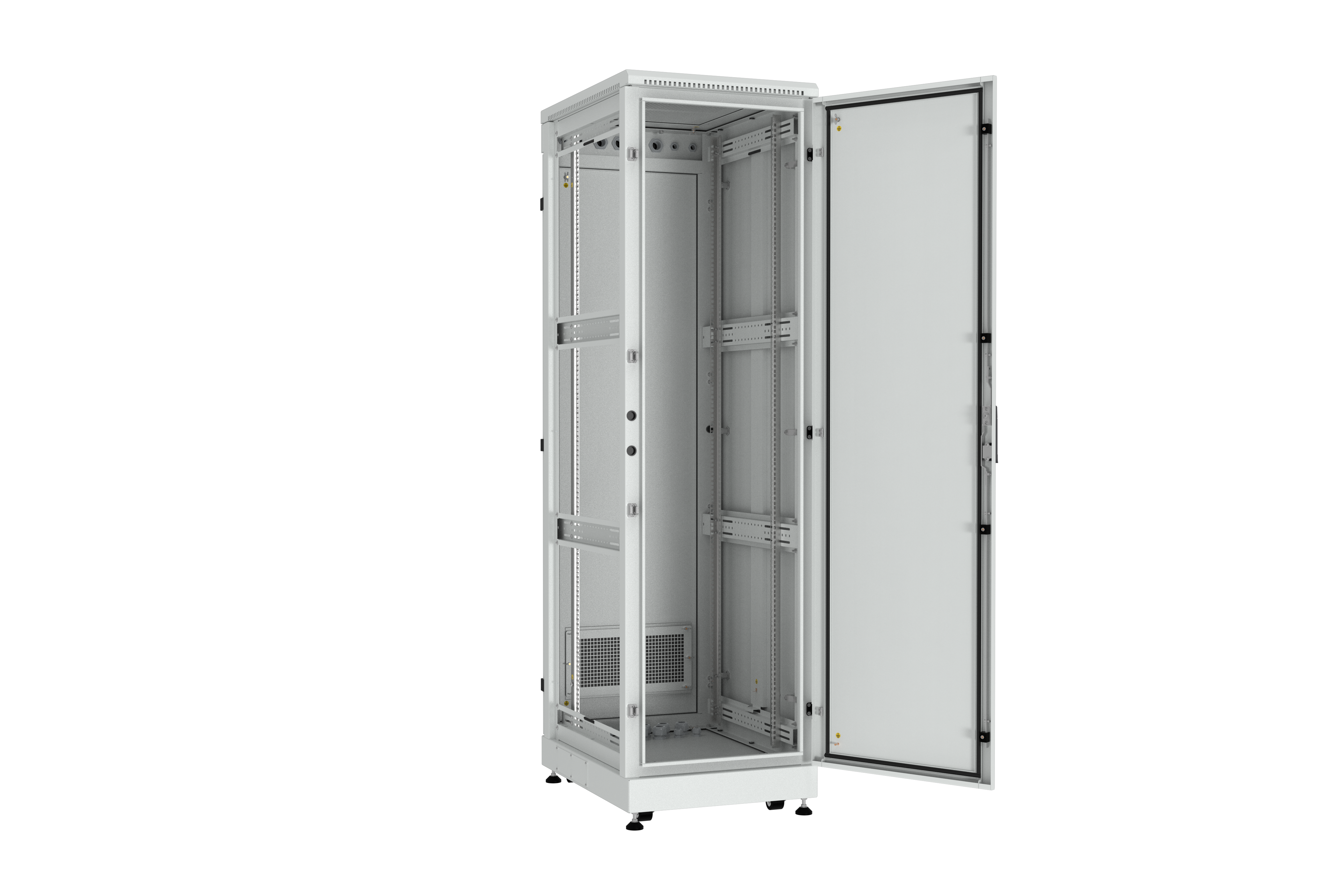 NIKOMAX (TLK) Шкаф напольный TFM-426080-MMMM-GY 42U, Ш600хГ800, IP54, цельнометаллический, серый