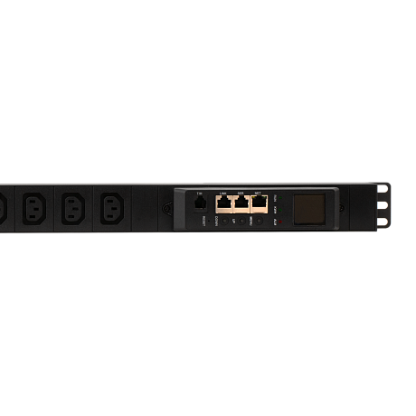 Блок розеток с функцией измерения серия BASIC, 24xC13, 6xC19, вход IEC60309 3x32A (3P+N+PE) Блок розеток с функцией измерения серия BASIC, 24xC13, 6xC19, вход IEC60309 3x32A (3P+N+PE)