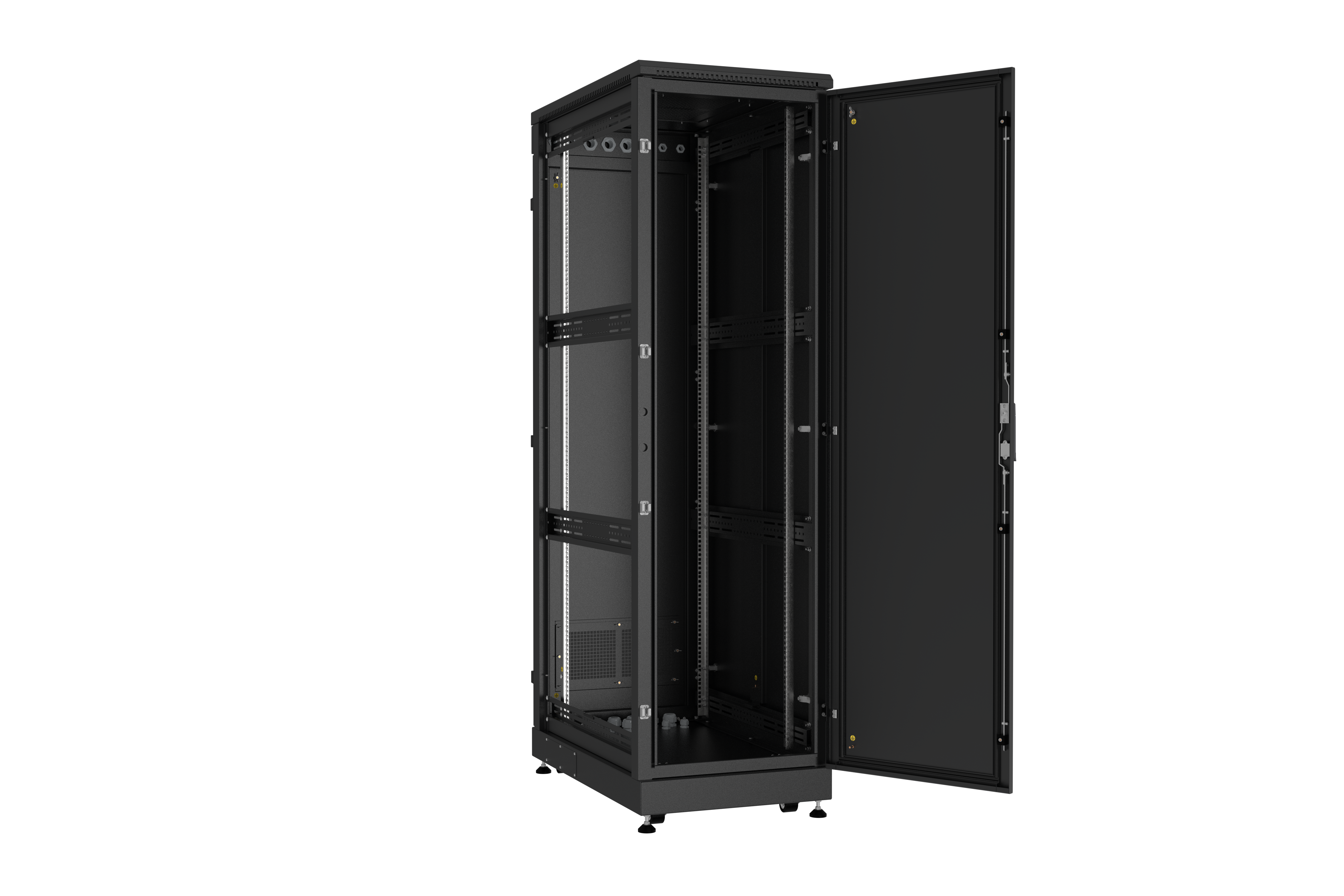 NIKOMAX (TLK) Шкаф напольный TFM-426010-MMMM-BK 42U, Ш600хГ1000, IP54, цельнометаллический, черный