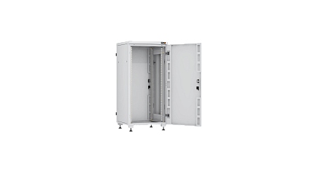 NIKOMAX (TLK) Напольный шкаф TFI-246060-MMMM-R-GY 24U, Ш600хГ600, металлическая дверь, металлические стенки, металлическая дверь, серый